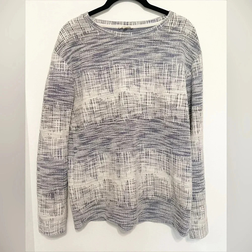 Jane and Delancey Anthropologie Textured Cotton Blend Blanket Sweater Medium